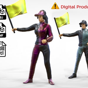 Race Marshal Figure STL File: 3D Print Diorama (33-32mm)