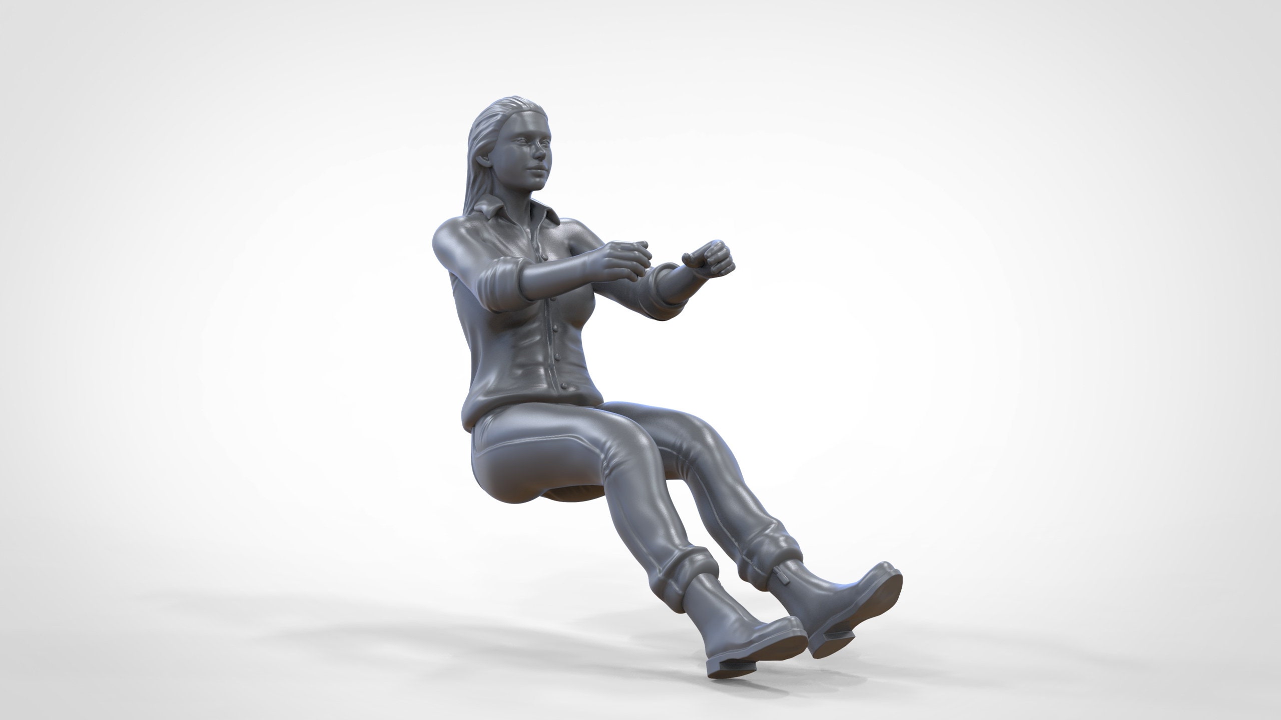 N3 not a Physical Product Woman Driver 1 64 Miniature / Figure / STL File /  3d Print File for Diorama 
