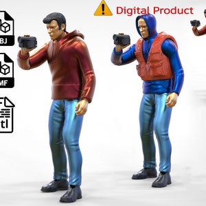 Toerist op schip (geen fysiek product) met videocamera / cameraman / STL-bestand / 3d-printfiguur voor diorama