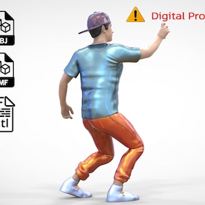 N3 (not a physical product) Man spraying paint on the wall / STL File 3D Print / 3d print file figure for Dioramas