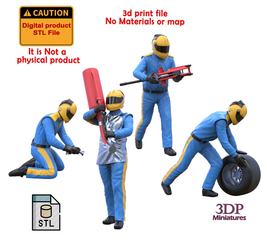 pit-crew-collection-stl-files-digital-products-and-3d-printer-required