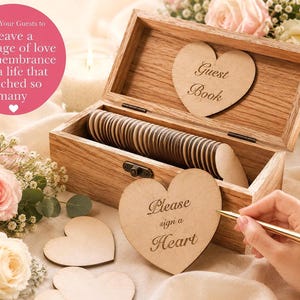 Celebration Of Life Guest Book, Wooden Guest Book for Funeral, Memorial Guest Book Sign In, Custom Memory Book Guest Signing Book