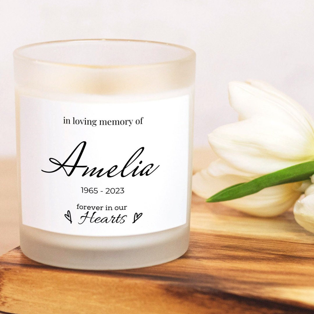 Personalized Memorial Candle Custom Candle in Loving Etsy