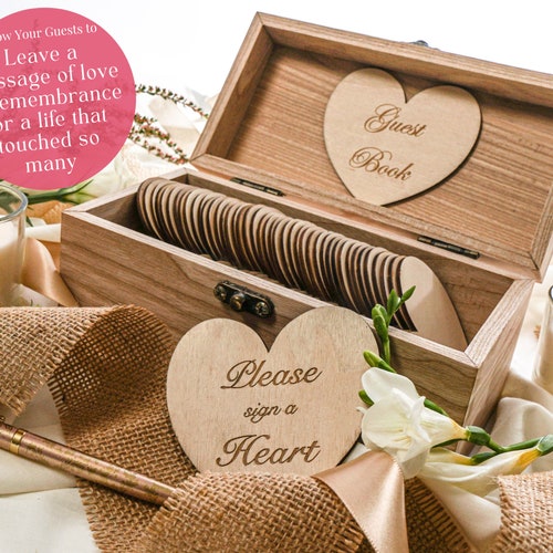 Celebration of Life Guest Book Wooden Guest Book for Funeral Etsy