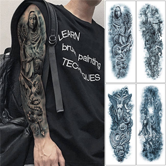 Religious arm sleeve tattoos 