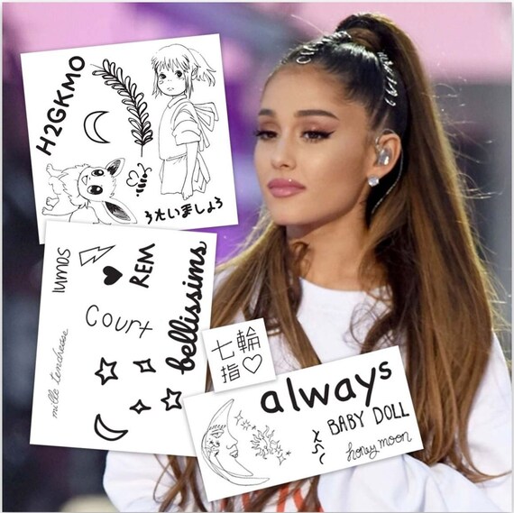 Ariana Grande Temporary tattoos | Etsy
