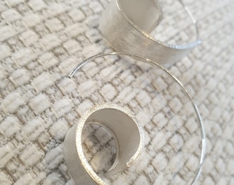 Pendientes de espiral grandes, pendientes de espiral, pendientes de plata de ley, pendientes de espiral, pendientes de aro de espiral
