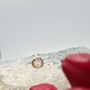 Moonstone Ring, Adjustable Ring, Sterling Silver Ring, Moonstone, Semi Precious Stone, Stackable Ring, Gemstone Ring