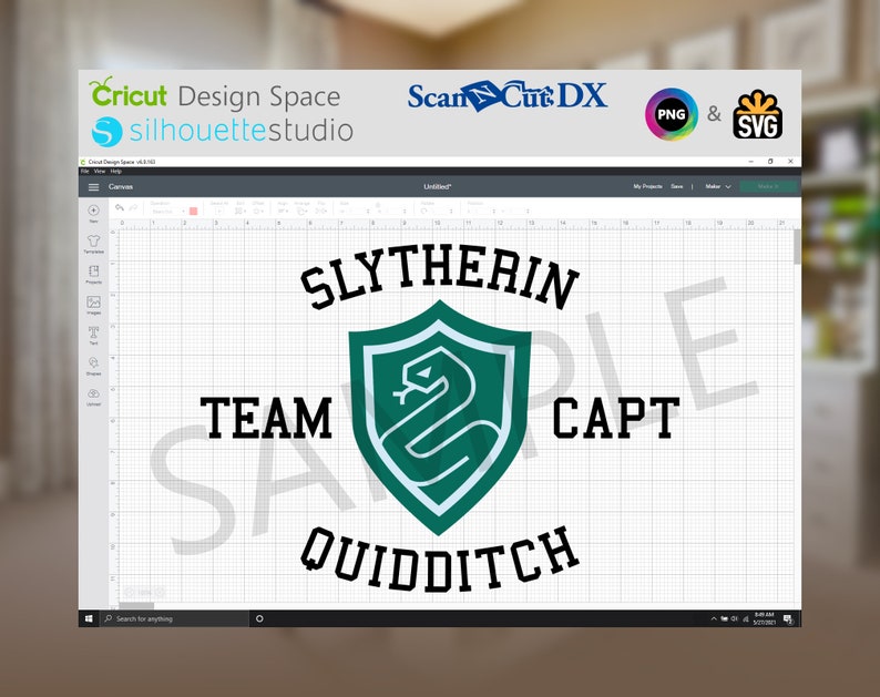 Slytherin Quidditch Team Captain SVG Cut Image & HD PNG | Etsy