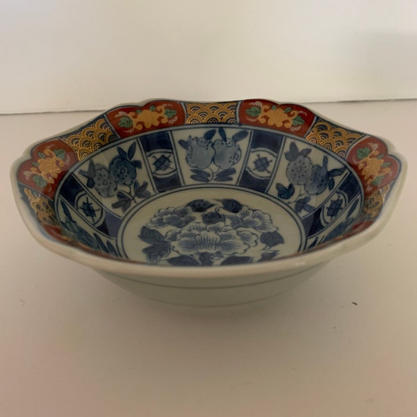 Exquisite Blue and White Asian Bowl