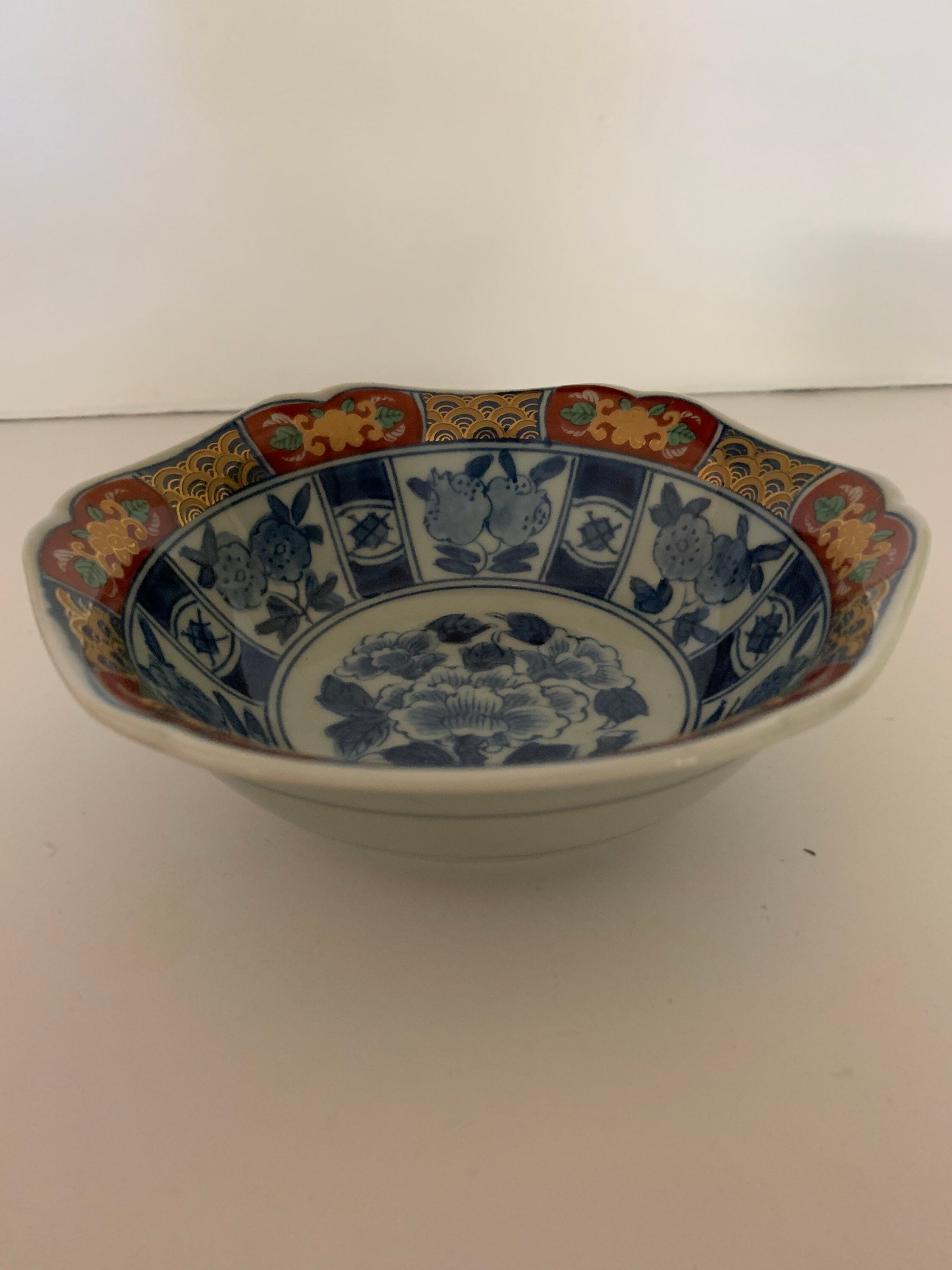 Exquisite Blue and White Asian Bowl
