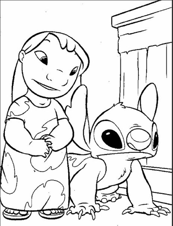 21 Coloring Pages of Lilo & Stitch digital Coloring Book Pdf 