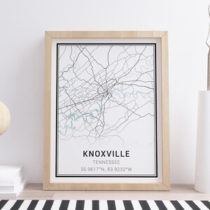 Knoxville Map Print • Knoxville City Map • Knoxville Poster • Knoxville Wall Art • Knoxville Decor • Map of Knoxville • Minimalist Map Art