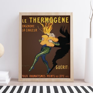 Le Thermogène Engendre la chaleur, Vintage French Decor, French Wall Art, Vintage Poster, Housewarming Gift Idea