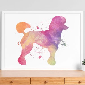 Watercolor Poddle Poster - Watercolor Dog Print, Watercolor Animal Art, Poddle Wall Art, Gift for Dog Lovers,Gift for Pet Lover - V71