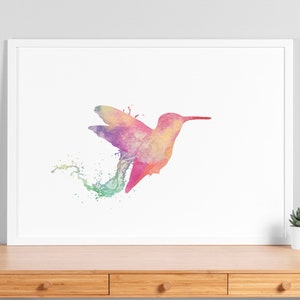 Cartel de gorrión de acuarela - Impresión de gorrión, arte de pared de animales, decoración minimalista del hogar y la oficina, regalo para los amantes de las aves y los animales libres - V85