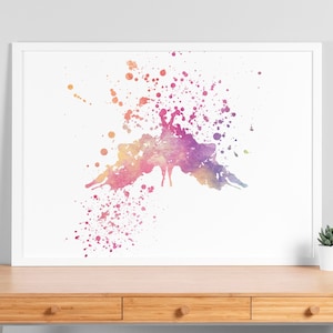 Scheda di prova acquerello Rorschach Inkblot 5, Poster artistico della clinica medica, Arte della parete di psicologia psichiatrica, Regalo psicologo psicoterapeuta, V105