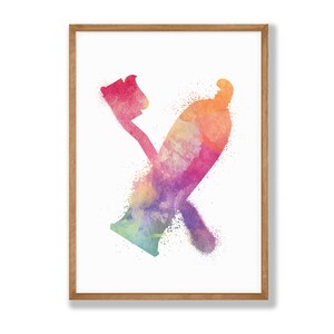 Watercolor Dental Care Art Print, Tooth Medical Art, Gift for Dentist, Dental Student and Dental Assistant, Surgeon Dental Clinic Decor, V23
