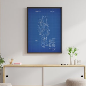 Vintage Astronaut Suit Patent Prints - NASA Art, NASA Patent, Astronaut Poster, Astronaut Decor, Space Wall Art, Space Posters, NASA Poster