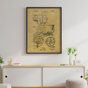 Vintage Mixer Patent Print - Kitchen Print, Baking Gifts, Chef Gifts,  Kitchen Wall Art, Kitchen Decor, Cooking Art, Baking Poster