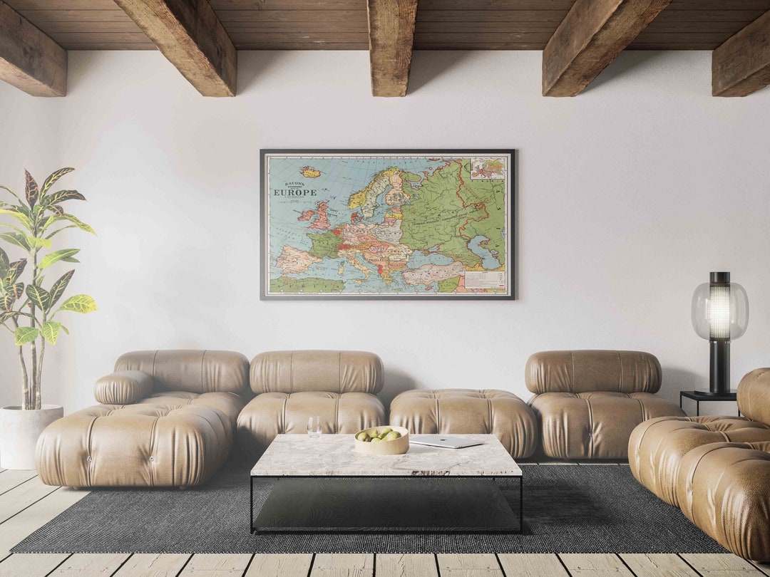 Vintage Europe Map Art 1830 Vintage Map Print, Old Map Art, Vintage Map
