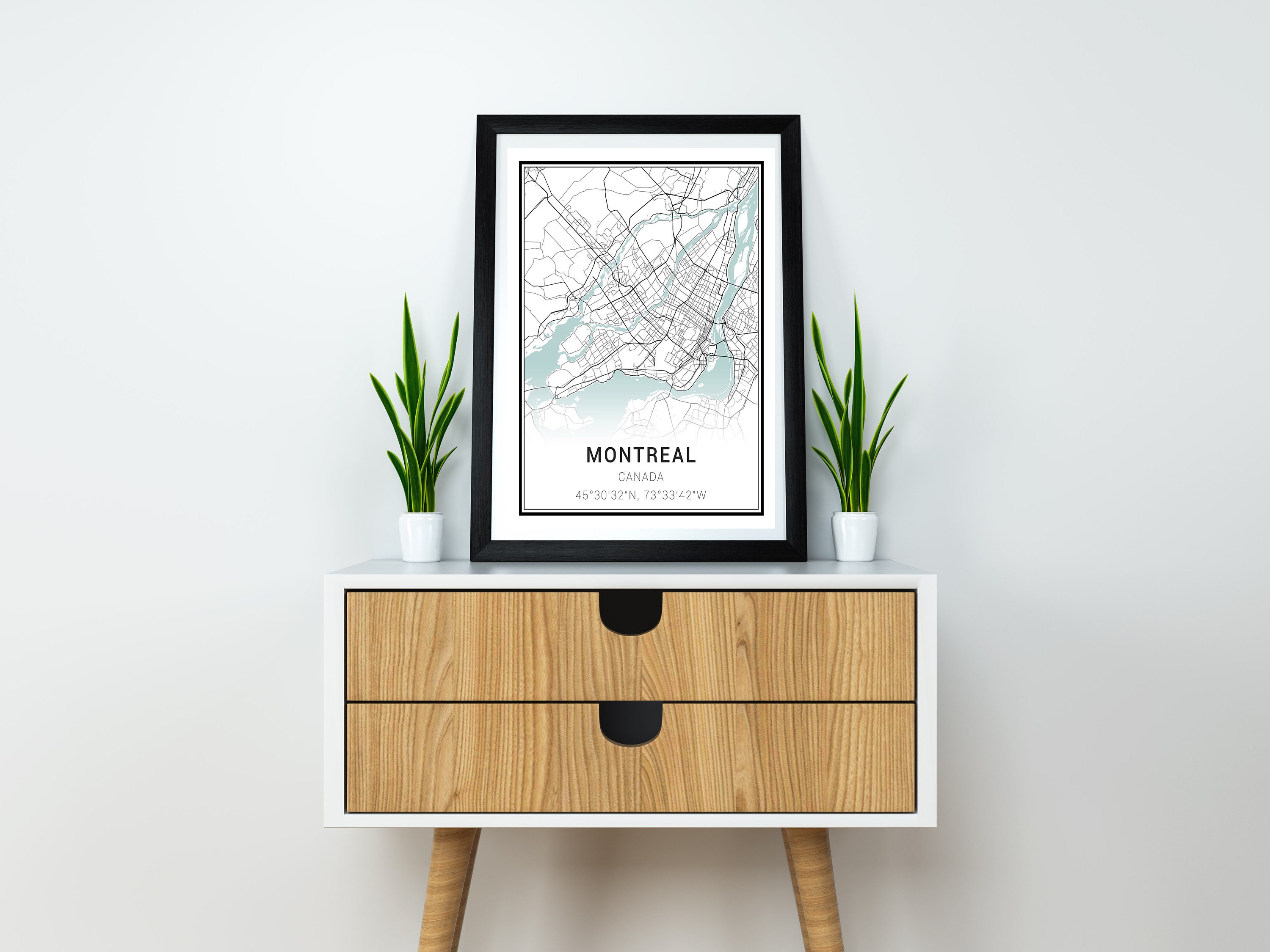 Montreal Map Art Print • Canada Montreal City Map Poster • Montreal