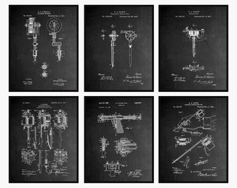 TATTOOING MACHINE INVENTION POSTER 18x24 PATENT ART TATTOO GIFT UNFRAMED 