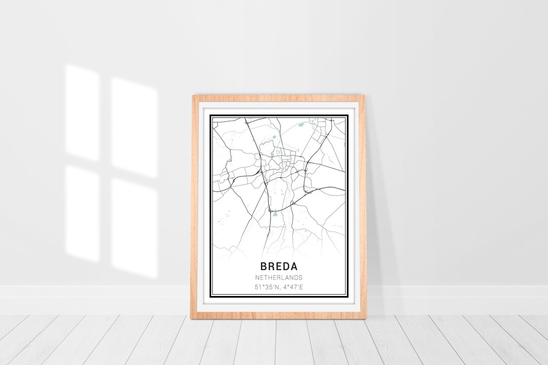 Breda Karte Print Niederlande Breda Poster Breda Wand Kunst Dekor