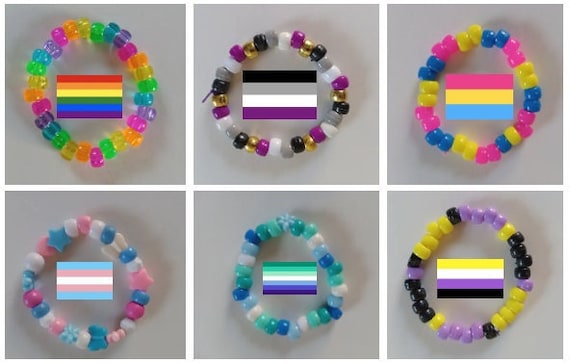 Trans Flag Gacha Bracelet Gacha Pride Bracelets LGBT Pride Custom