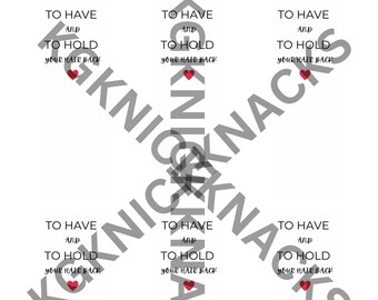 To Have and To Hold your hair back DIGITAL Scrunchies tags