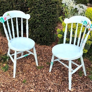 Hand painted chairs | Upcycled | Shabby Chic |Oil Paint | Chalk paint