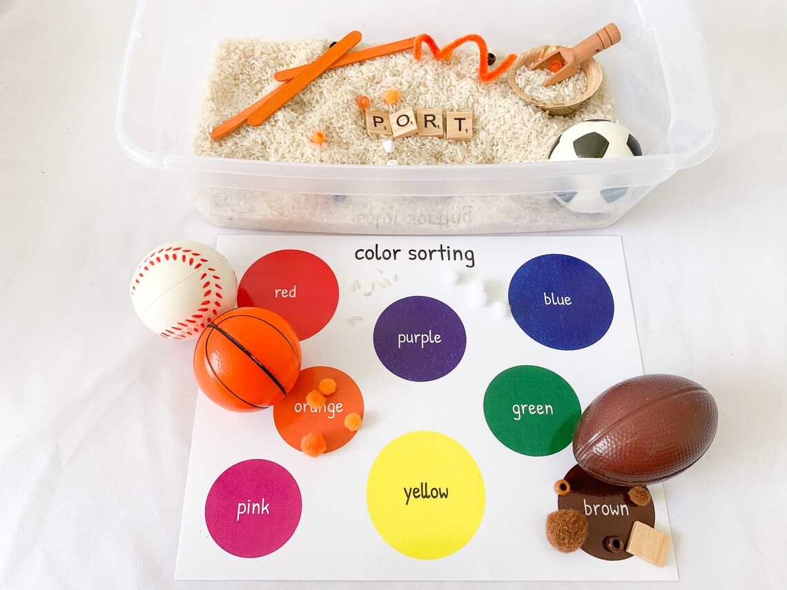 Personalized Sports Sensory Bin Etsy