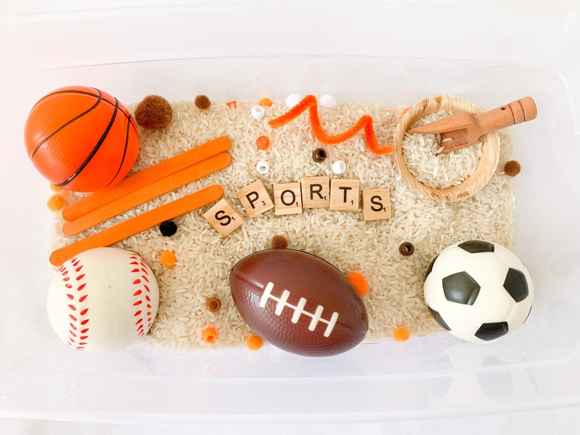 Personalized Sports Sensory Bin Etsy