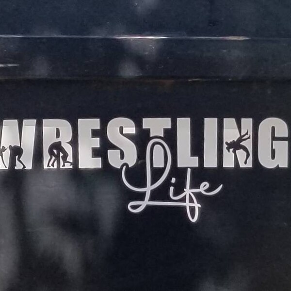 Wrestling Window Decal Etsy