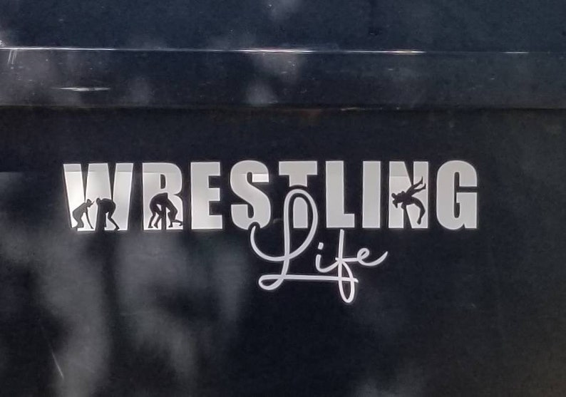 Wrestler Letters Wrestling Life Vinyl Sticker Window Decal Wrestling Sticker - Etsy