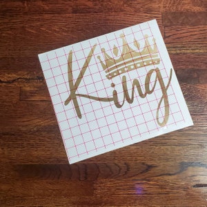 King with Crown Vinyl Sticker Window Decal | King Sticker | Crown Sticker