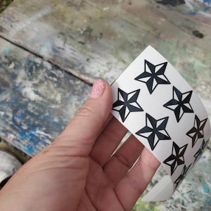 Mini Star Vinyl Stickers – 1&quot; Star Decal Strip (Set of 20) – Custom Color Star Stickers for Tumblers, Cards, Crafts, Laptops & Planners