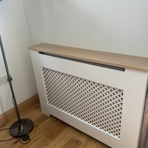 Tree Radiator Cover Radiator Cover Made to Measure: With Oak Top, and Decorative Cross ...