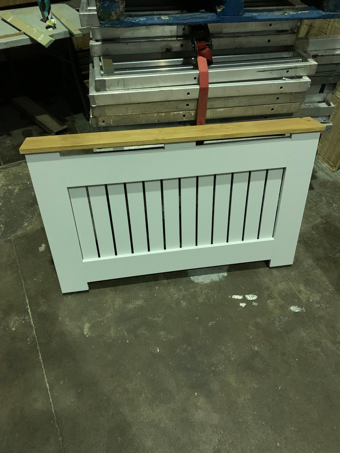 Radiator Cover With Vertical Slats and a Waxed Pine Top Etsy UK