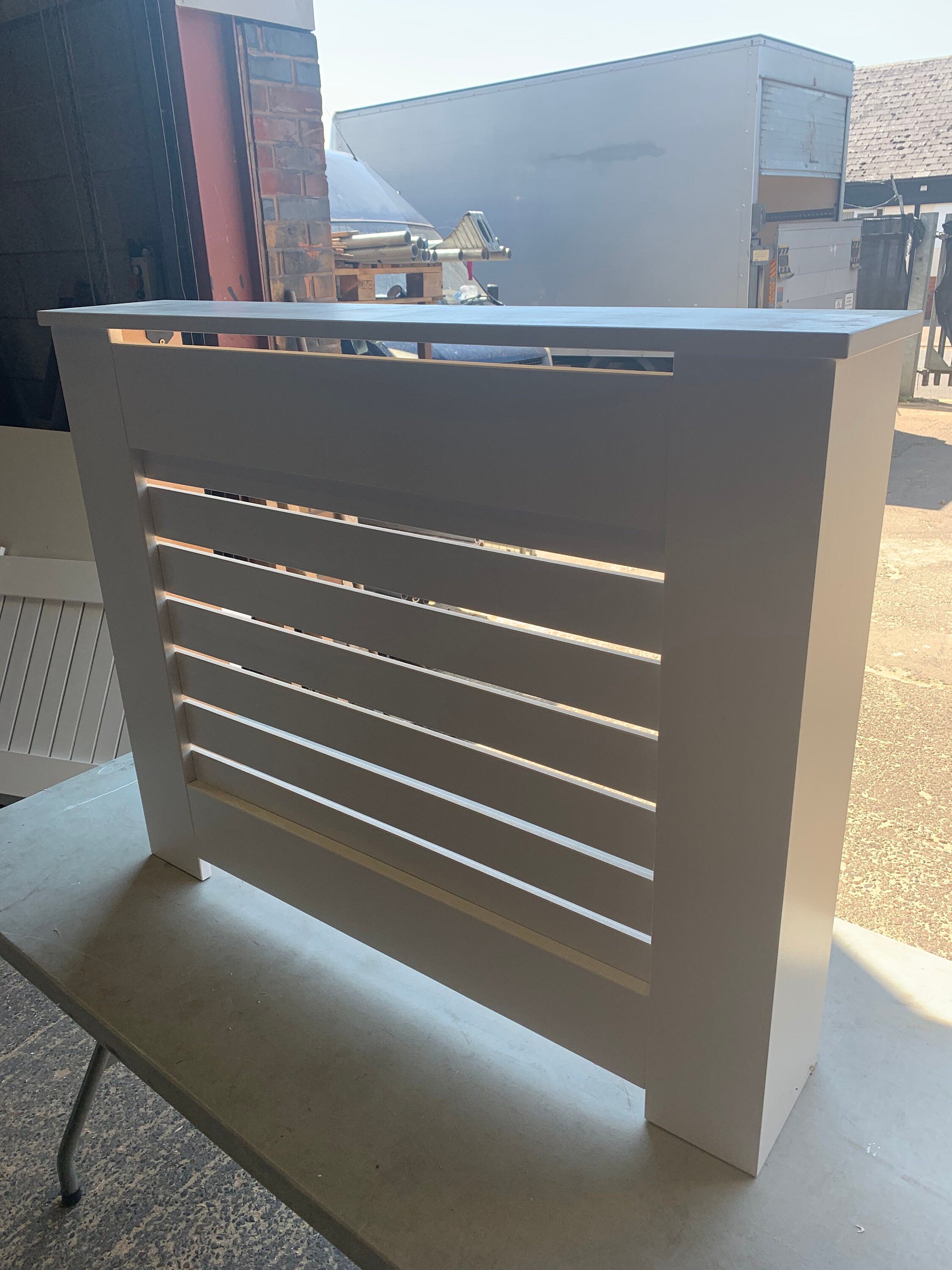 Solid Colour Horizontal Slats Radiator Cover Etsy UK
