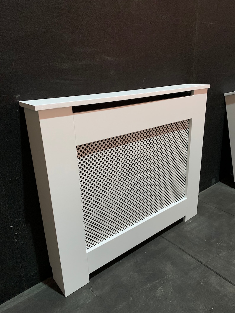 Made to Measure Solid Radiator Cover With Decorative Cross Panel and ...