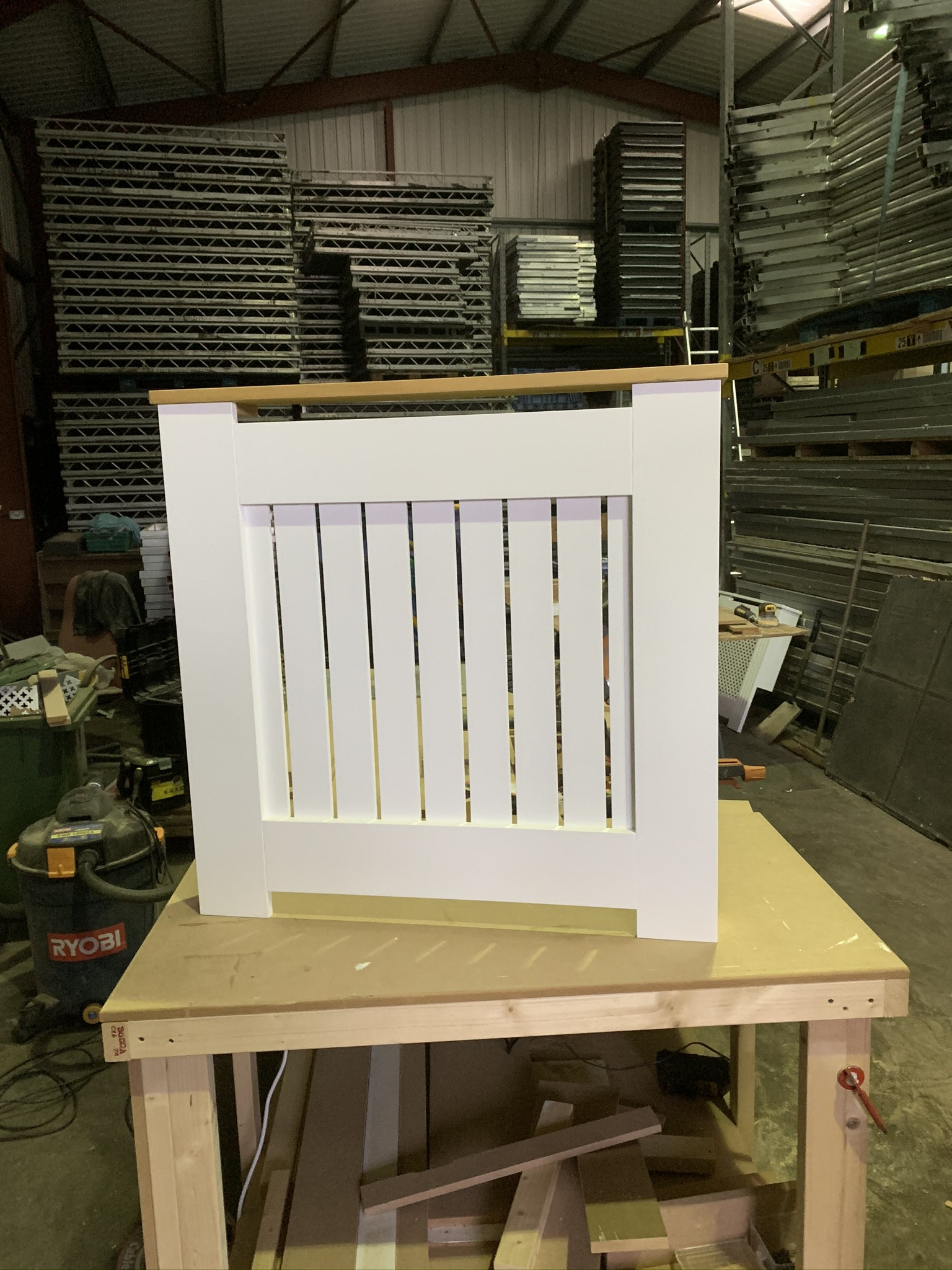 Radiator Cover With Vertical Slats and a Waxed Pine Top Etsy UK