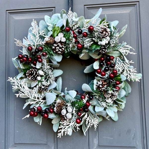 Winter Wreaths for Front Door Not Christmas - Etsy