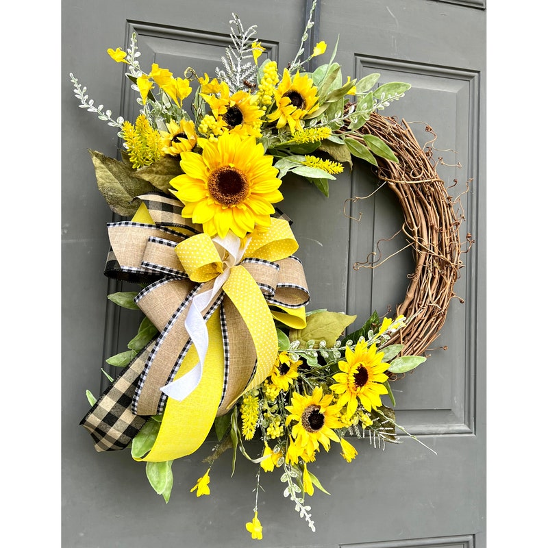 Sunflower Door Wreath - Etsy