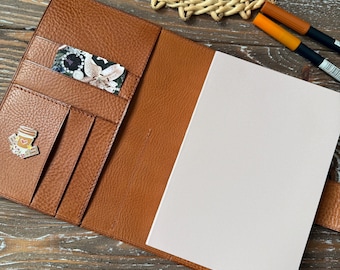 B6 Leather Journal Cover, Stalogy B6 Notebook Holder, Common Planner B6 Case, Handmade Leather Cover, 023
