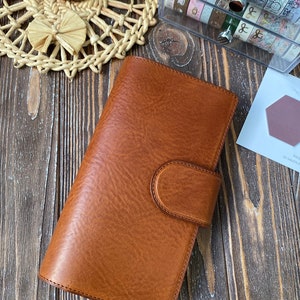 Standard TN, Regular TN veg tan leather cover, Travelers Notebook, Midori planner, Genuine leather, Undyed leather, 020