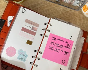 Personal Rings Inbox Dashboard, Laminated Planner Divider, Minimal Hard Dashboard, Task Organizer Insert