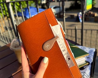 Veg tan leather cover for Common Planner Notebook from SterlingInk, B6 slim, Standard N1, Weeks N2, Pocket, Passport, Travelers Notebook 025