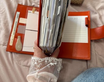 Luxury Leather Planner Cover – A5, Personal, Pocket Rings – Handmade Ring Binder Organizer – Custom Personalized Leather Agenda, 015,