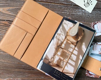 Sterling Ink B6 Slim Leather Cover Veg Tan Italian Leather Planner Cover B6 Slim Notebook Cover Luxury Minimal Journal, 022